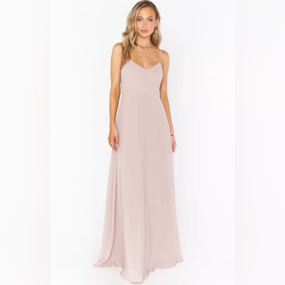 SHOW ME YOUR MUMU Faith Maxi Dress
Soft Beige Chiffon Bridesmaid Wedding
